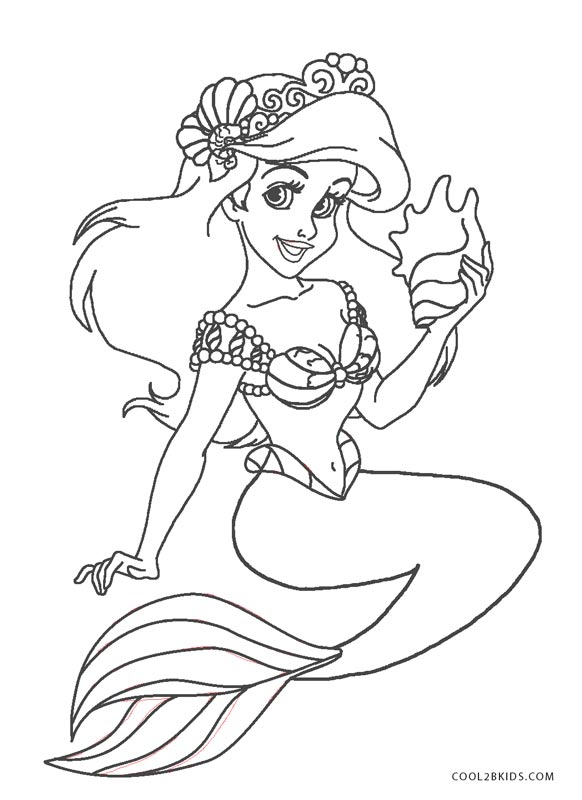 Coloriage Disney Princesse Ariel Dessin Princesse à imprimer