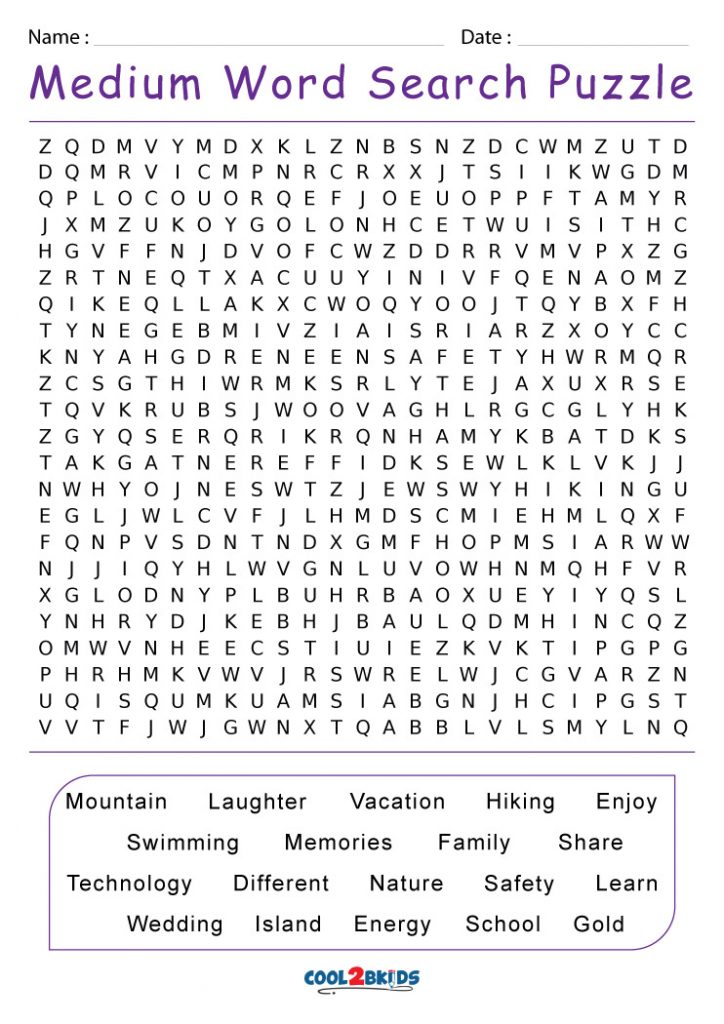 6 Medium Halloween Word Searches Medium Word Searches Medium Word Search Puzzle Two Johnny 