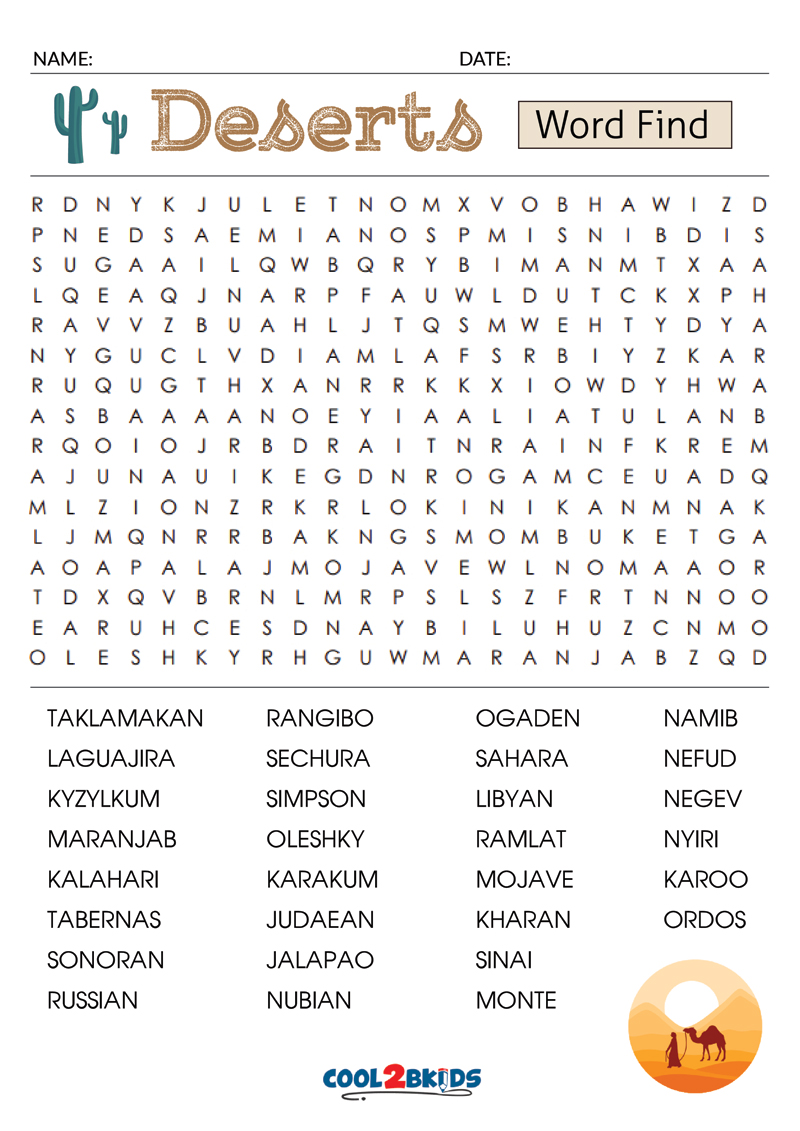 Printable Word Search Puzzles For Adults