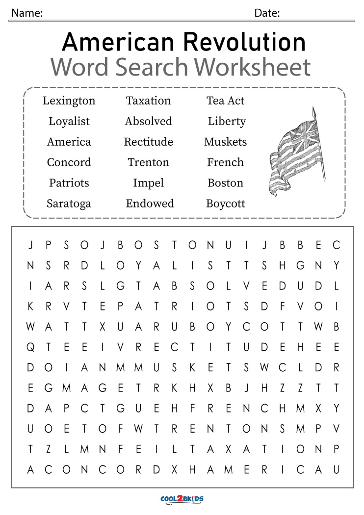 Revolution Word Search Answer Key