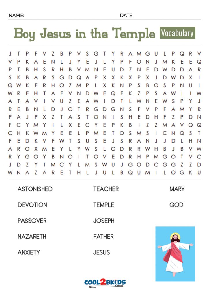 Printable Jesus Word Search Cool2bKids