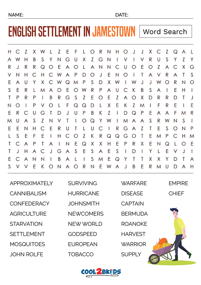 Printable English Word Search Cool2bKids