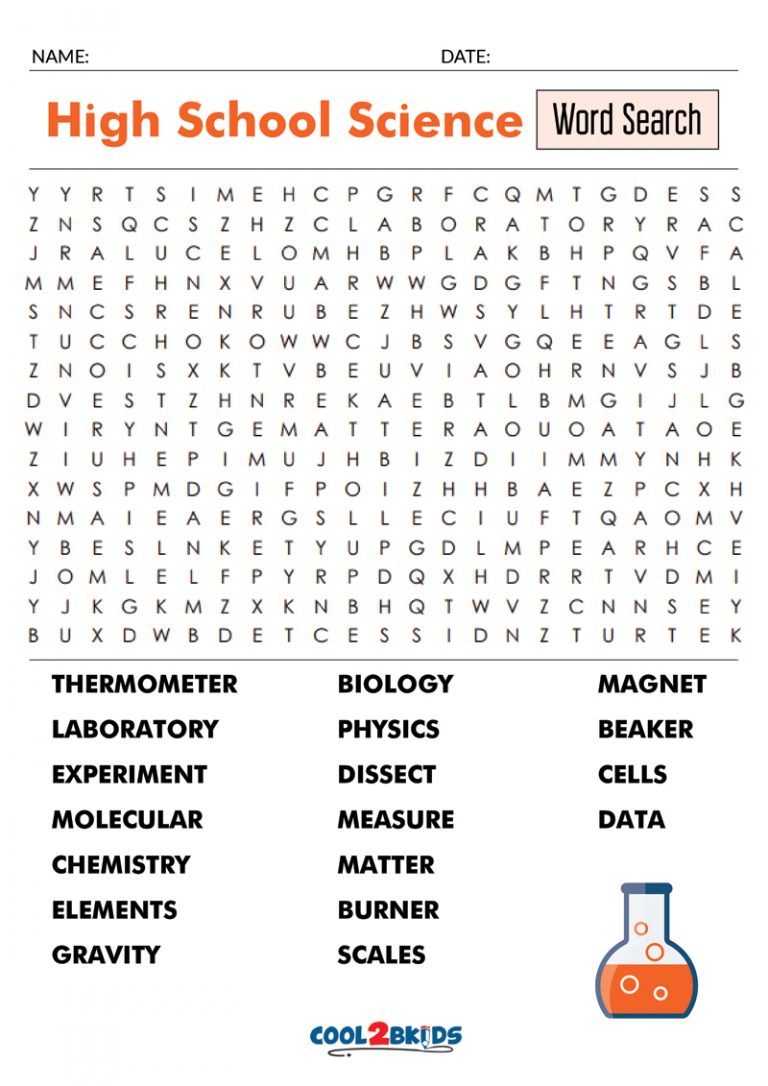 Printable High School Word Search Cool2bKids