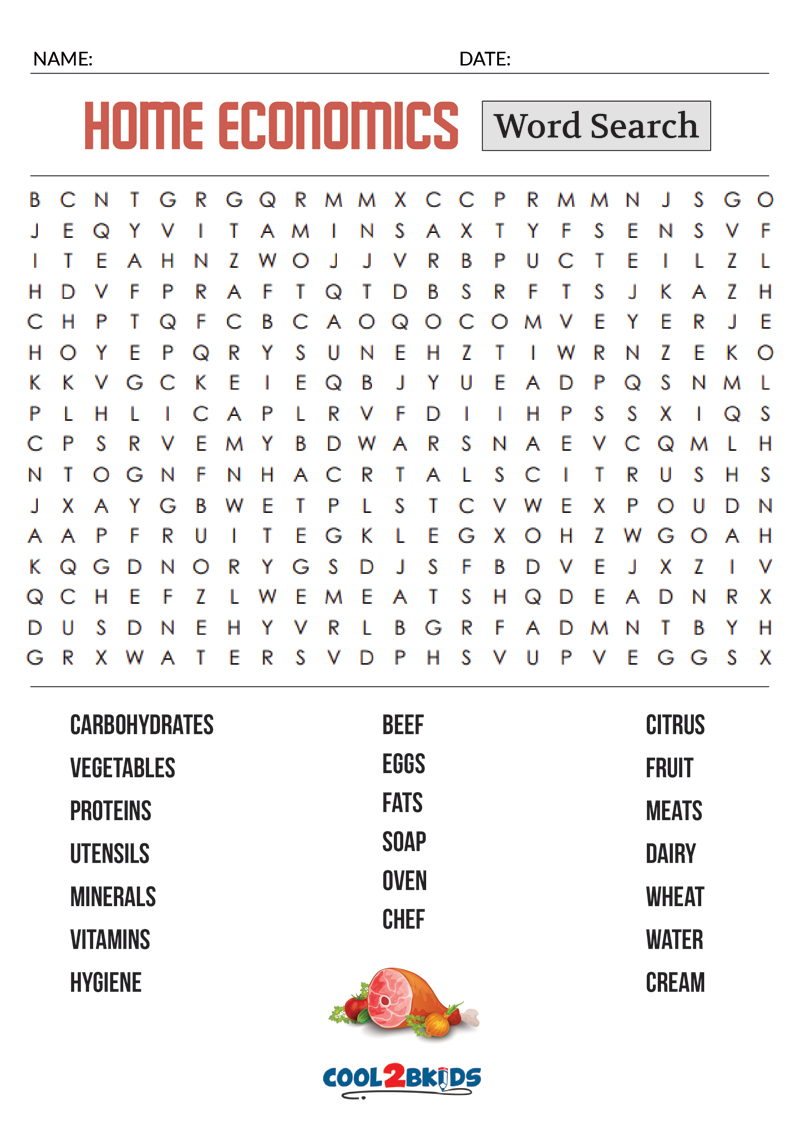 Printable Economics Word Search Cool2bKids