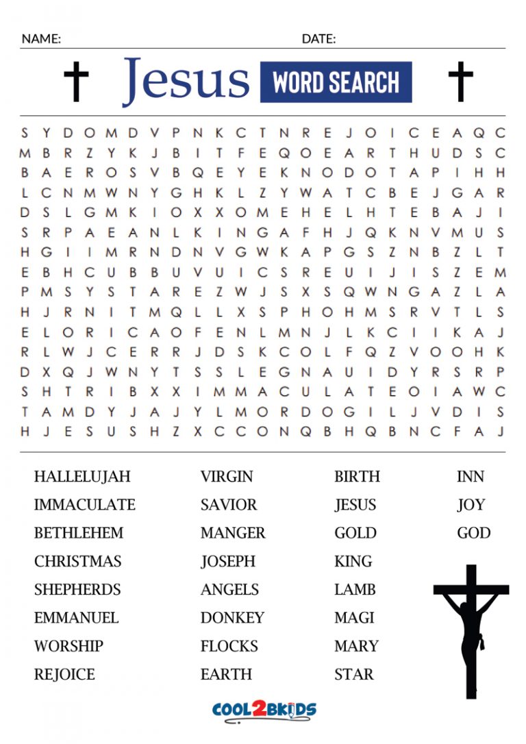 Printable Jesus Word Search - Cool2bKids