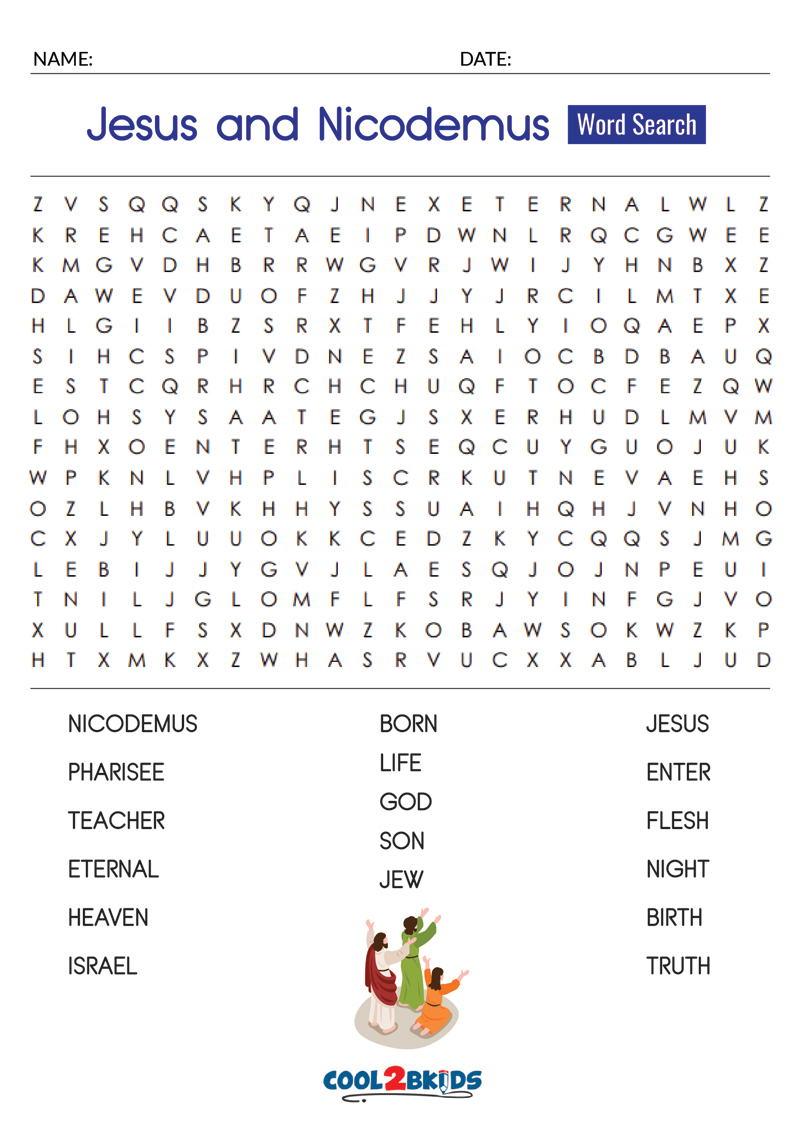 Printable Jesus Word Search Cool2bKids