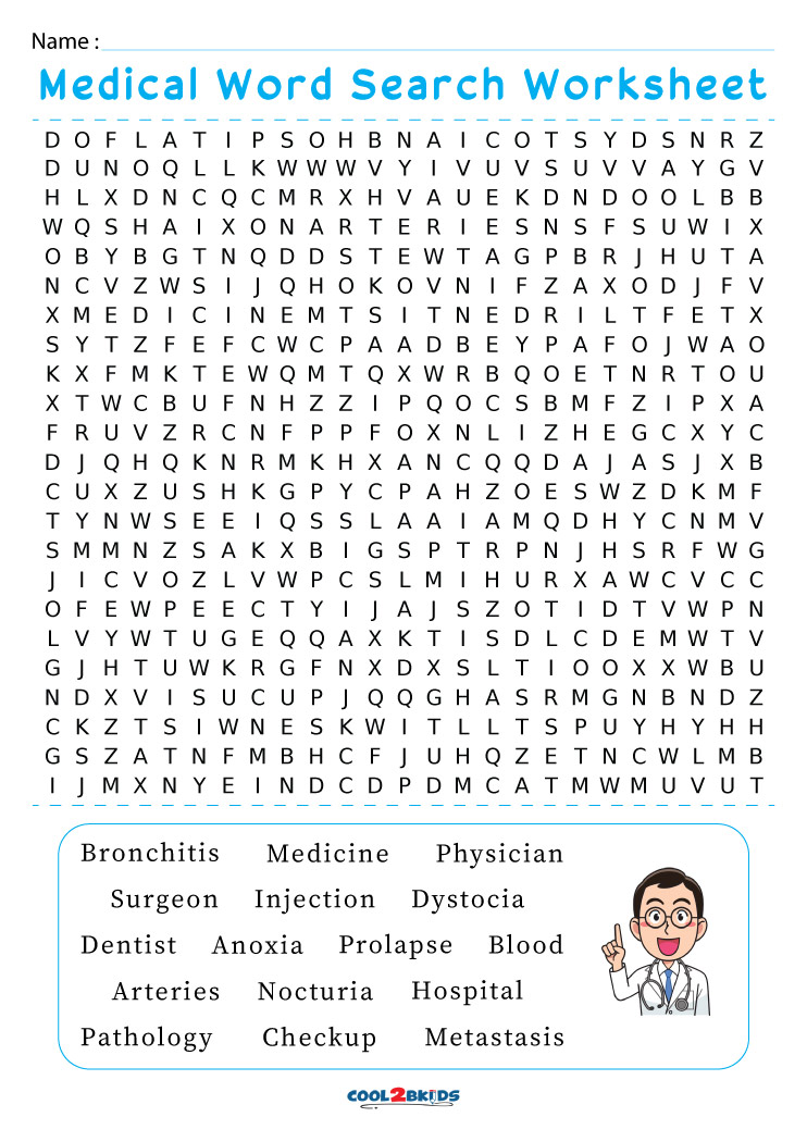 Medical Word Searches Printable Printable Templates