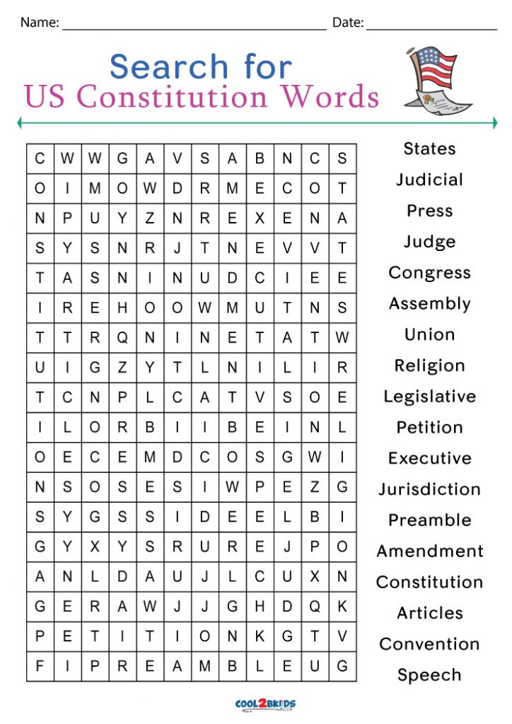 constitution-word-search-printable