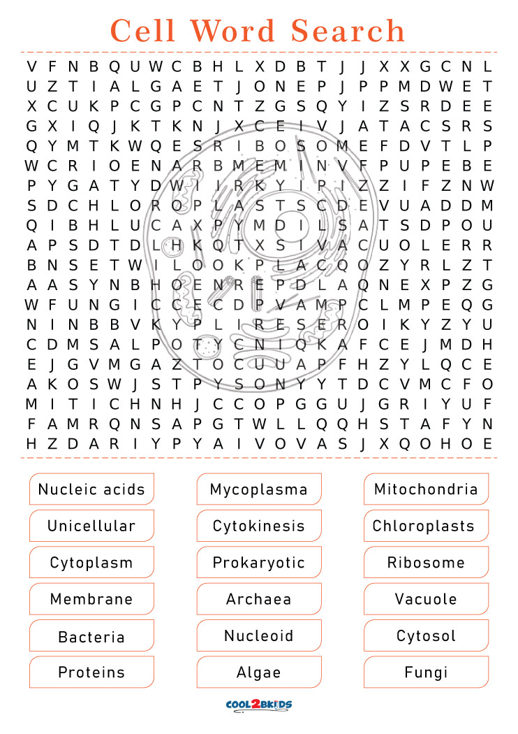 Printable Cell Word Search