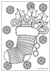 hard christmas coloring pages printables