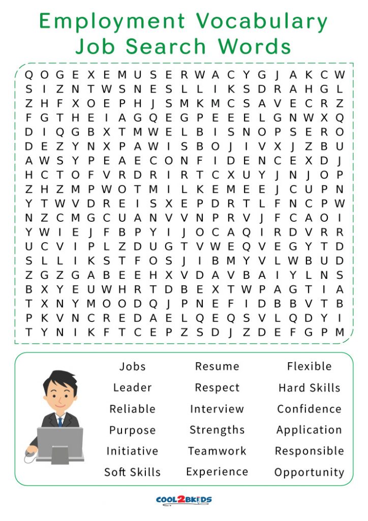 Printable Job Word Search