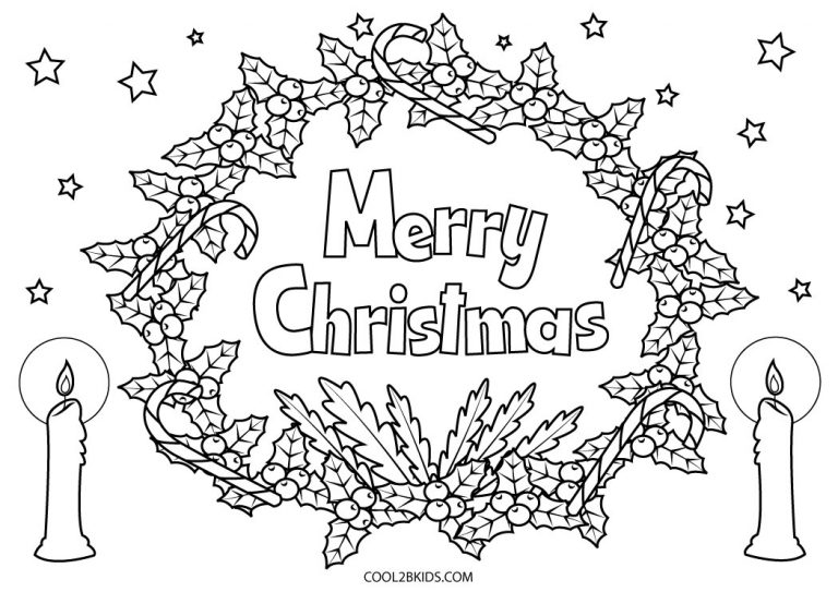 Free Printable Merry Christmas Coloring Pages For Kids