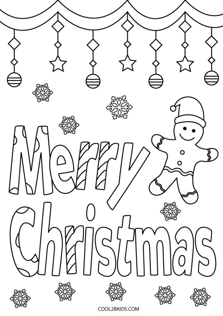 Free Printable Merry Christmas Coloring Pages For Kids