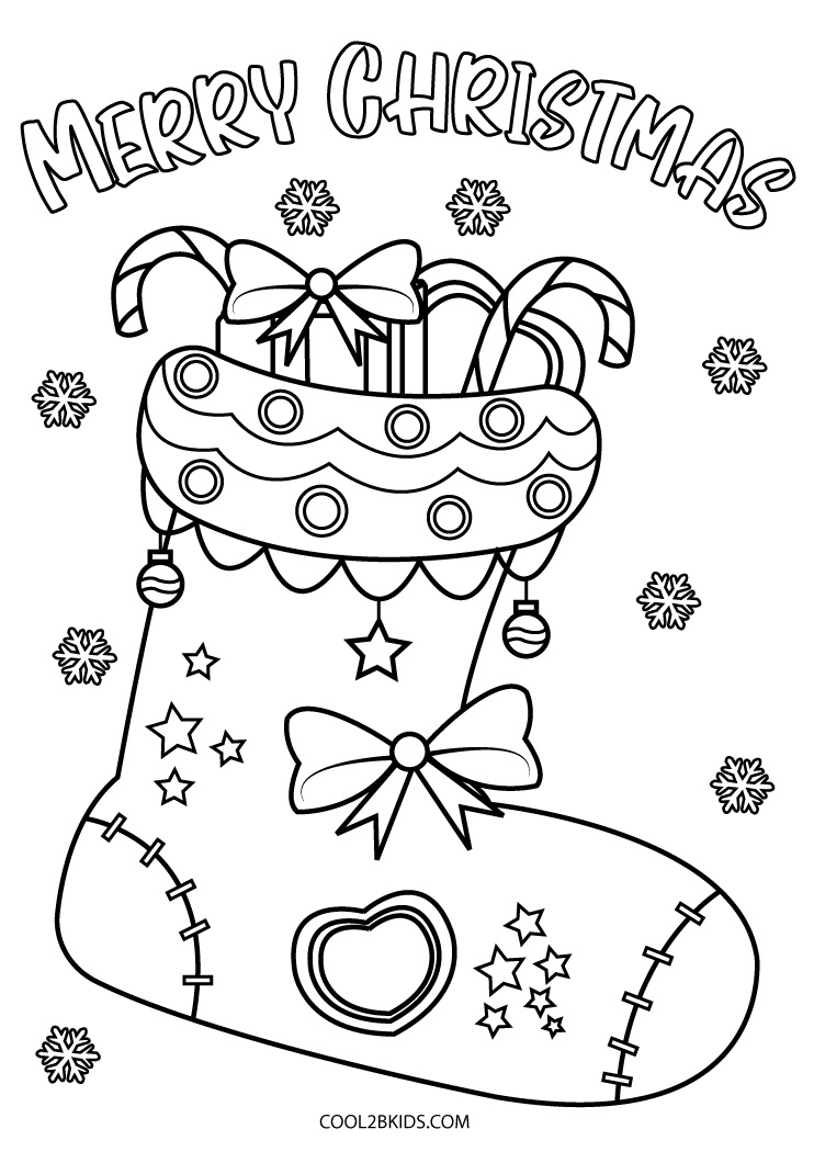 Free Printable Merry Christmas Coloring Pages For Kids