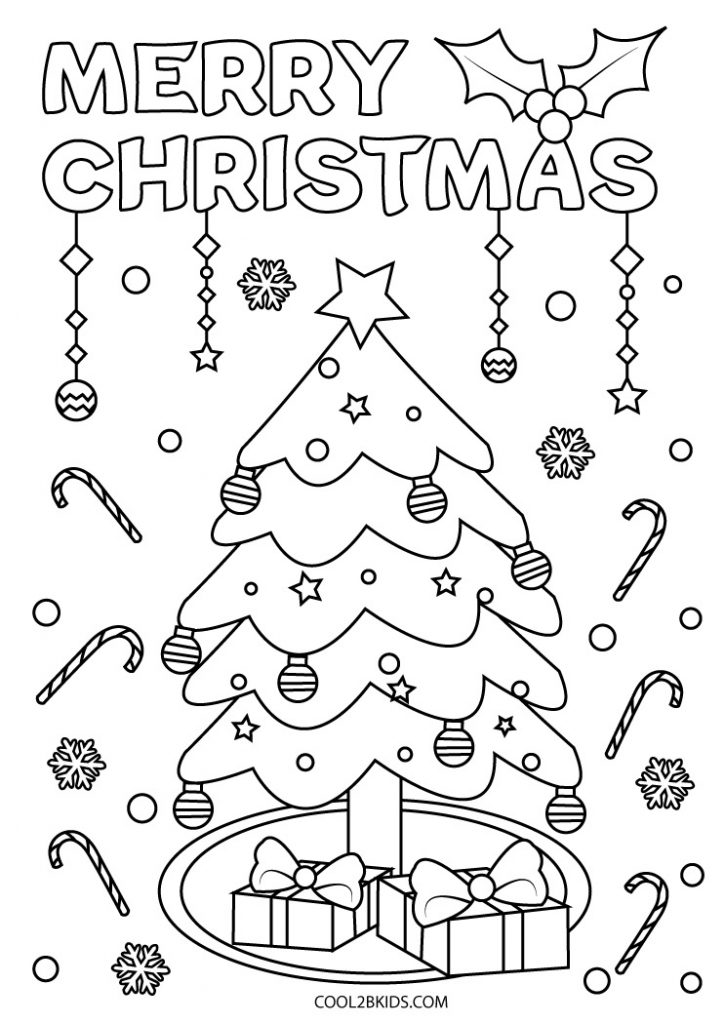 Free Printable Merry Christmas Coloring Pages For Kids