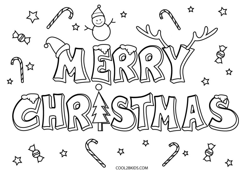 Free Printable Merry Christmas Coloring Pages For Kids