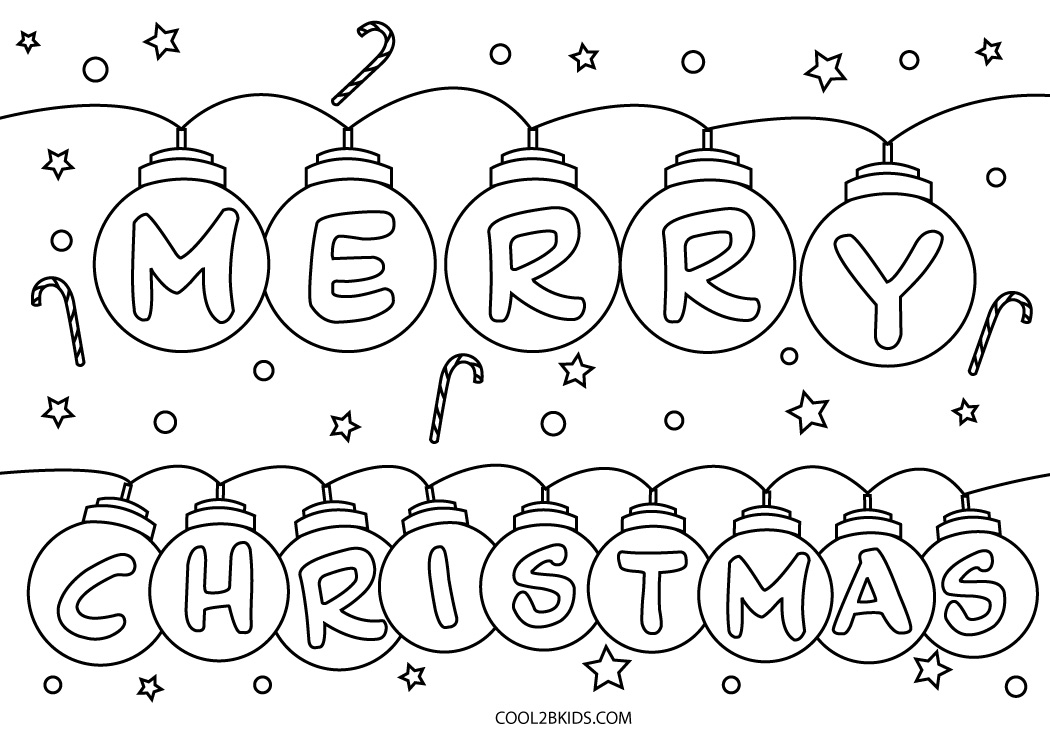 Free Printable Merry Christmas Coloring Pages For Kids