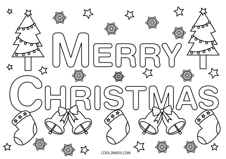 Free Printable Merry Christmas Coloring Pages For Kids