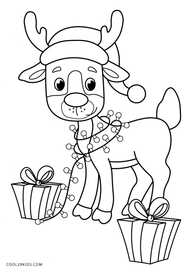 Free Printable Reindeer Coloring Pages For Kids