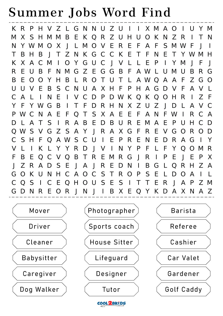 printable-job-word-search