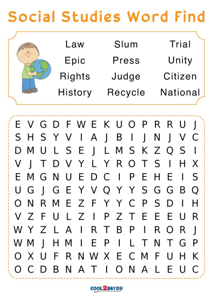 Printable Social Studies Word Search