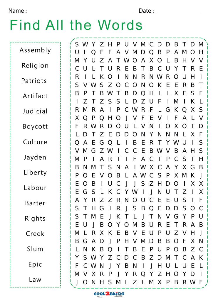 Social Studies Word Search Printable Word Search Printable Bank2home