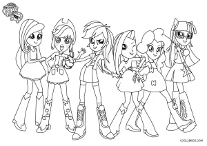 free printable equestria girls coloring pages for kids