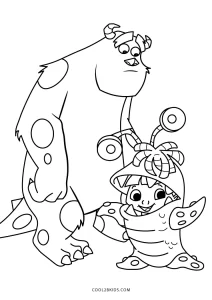 monsters inc coloring pages mike and sully
