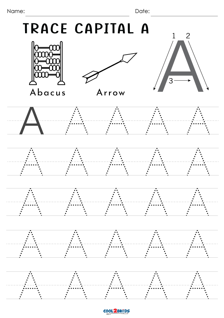 Letter A Tracing Sheet Pdf