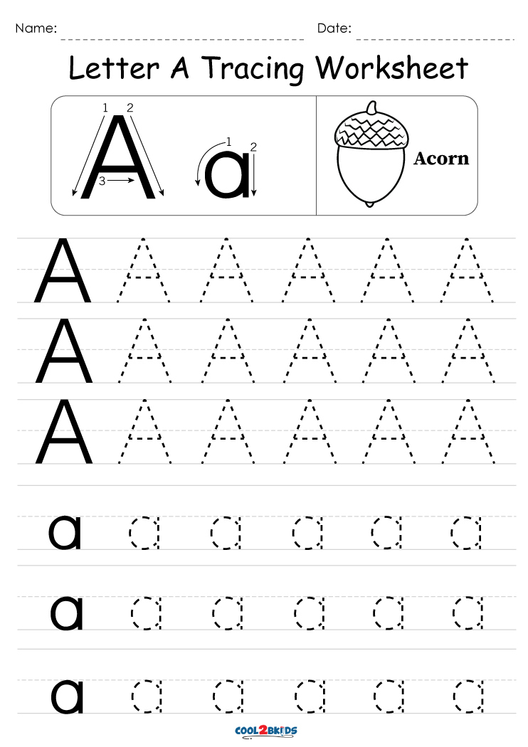 Free Alphabet Tracing Worksheets For Preschoolers