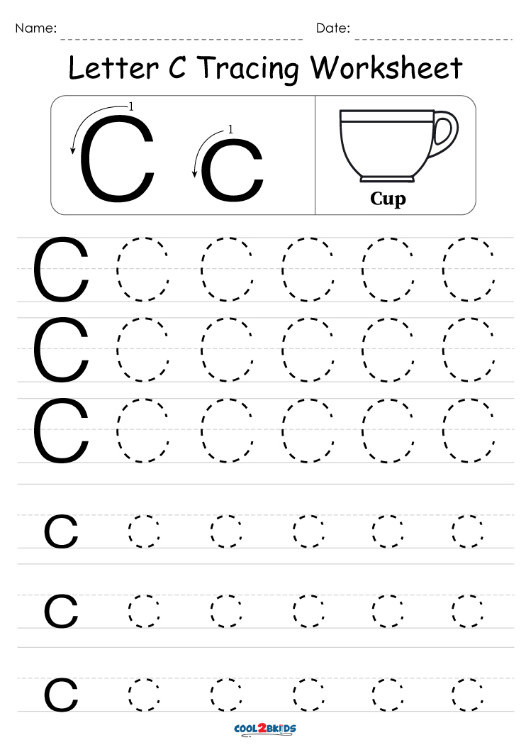 Find The Letter C Worksheet All Kids Network Letter C Worksheets Pdf Recognize Trace Print 