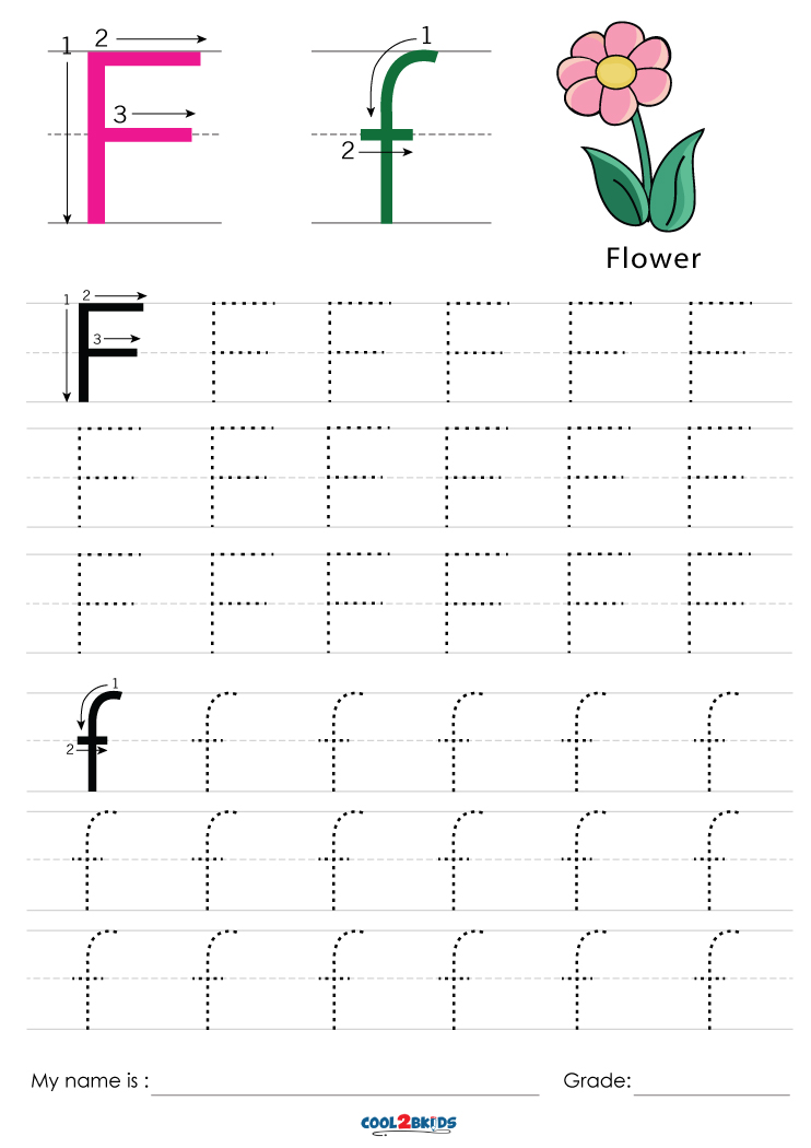 Free Printable Letter F Tracing Worksheets