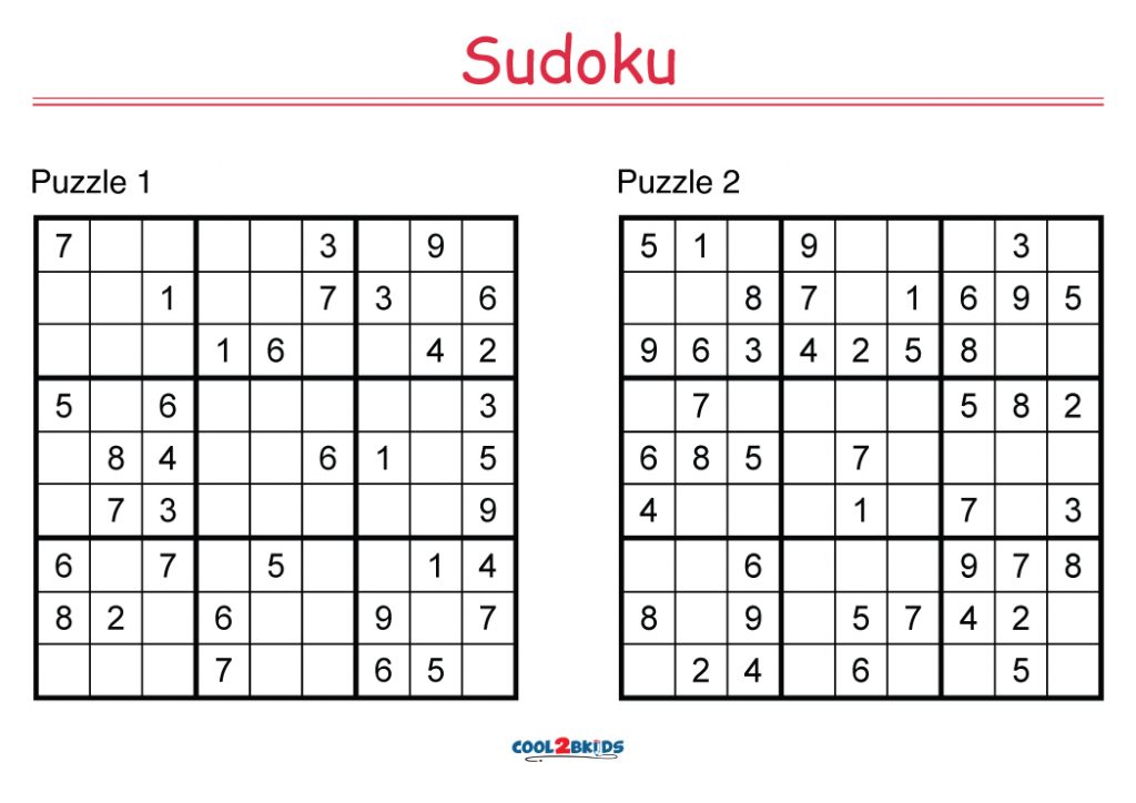 easy printable sudoku puzzles free