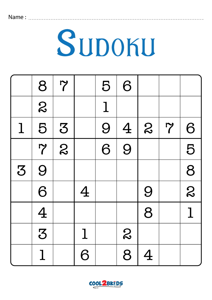 printable sudoku puzzles easy