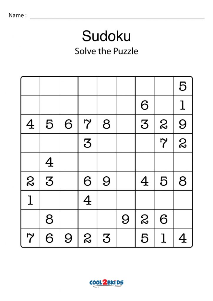 Free Printable Easy Sudoku Puzzles