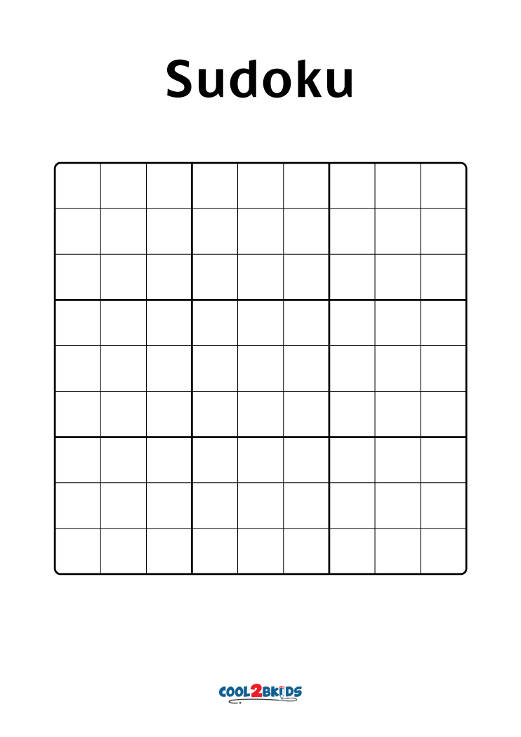 Free Printable Blank Sudoku Puzzles