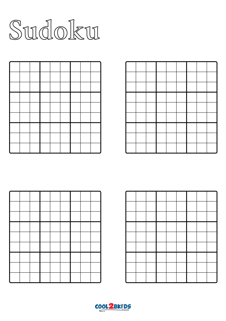 Free Printable Blank Sudoku Puzzles