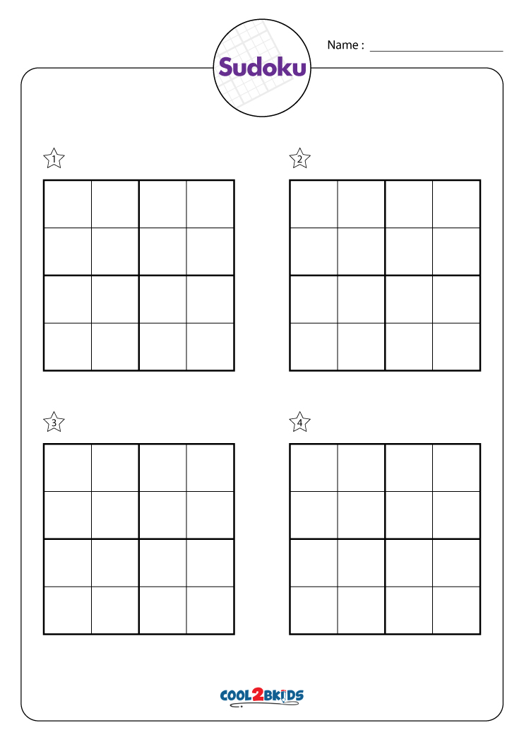 Free Printable Blank Sudoku Puzzles