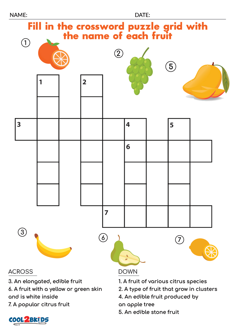 Free Printable Easy Crossword Puzzles