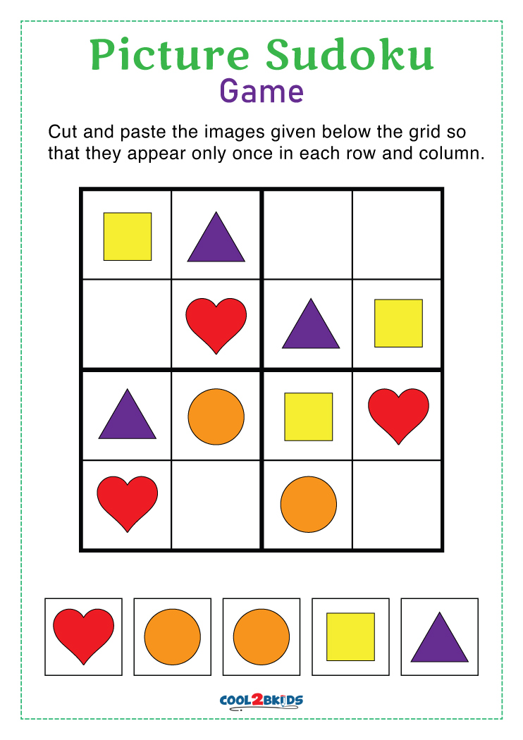 Free Printable Picture Sudoku Puzzles