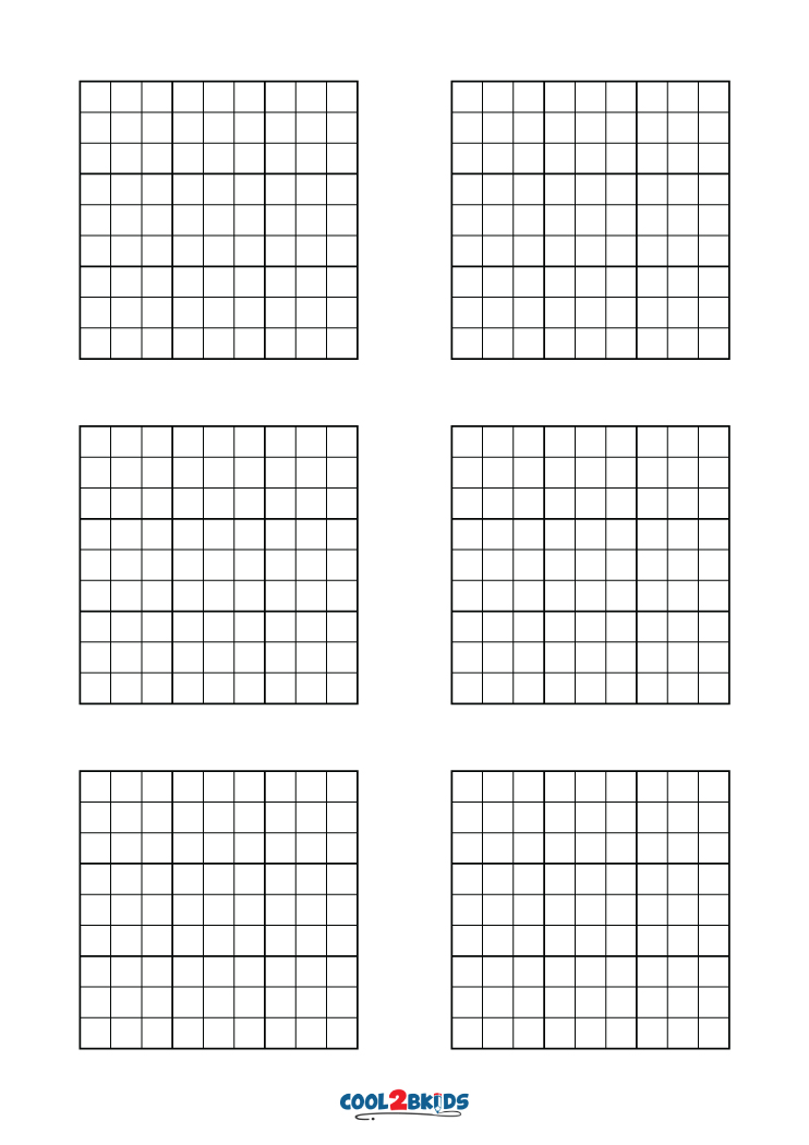 Free Printable Blank Sudoku Puzzles