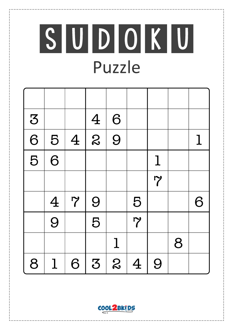 Free Printable Medium Sudoku Puzzles