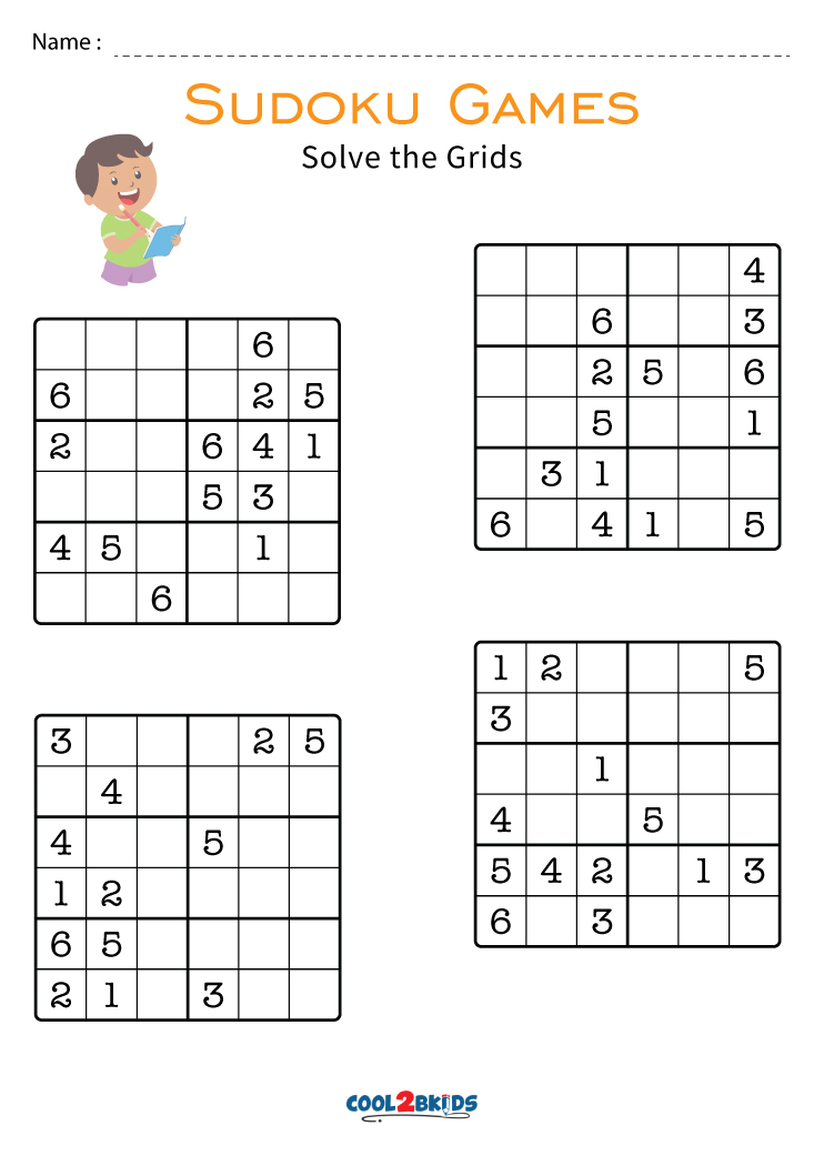 Free Printable Sudoku for Kids