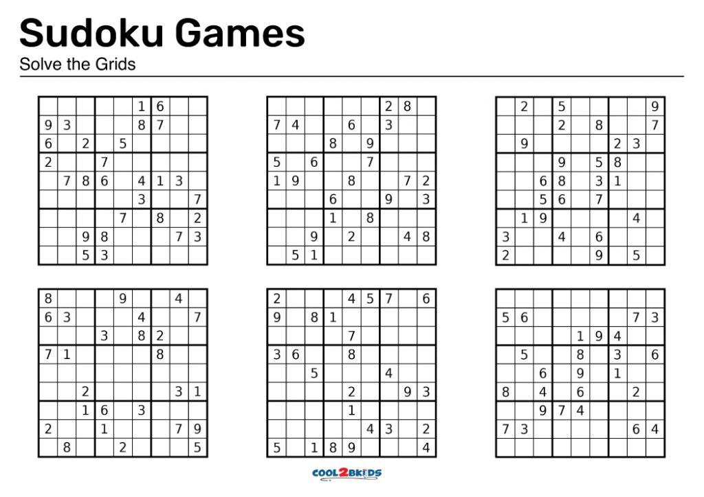free sudoku printable 6 per page