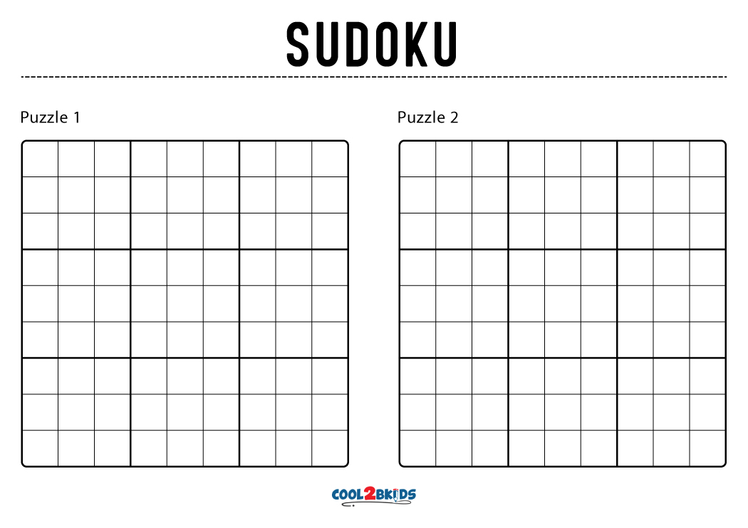 Free Printable Blank Sudoku Puzzles