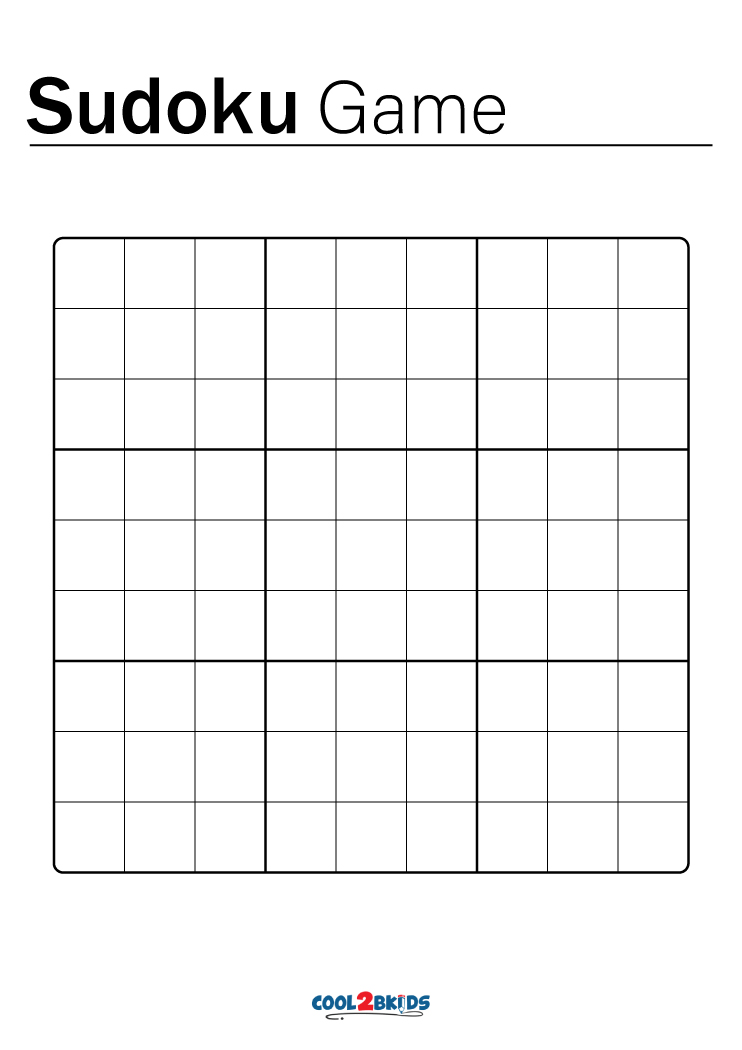 Printable Blank Sudoku Puzzles