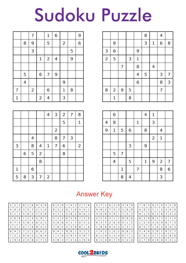 Free Printable Medium Sudoku Puzzles