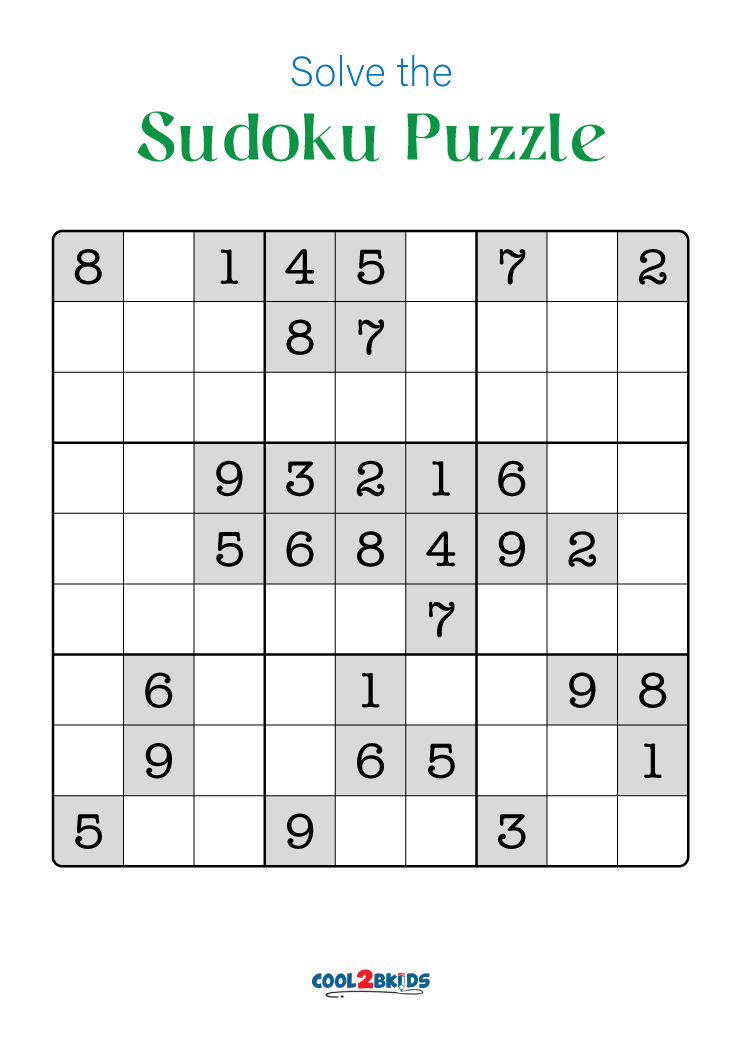 Free Printable Medium Sudoku Puzzles