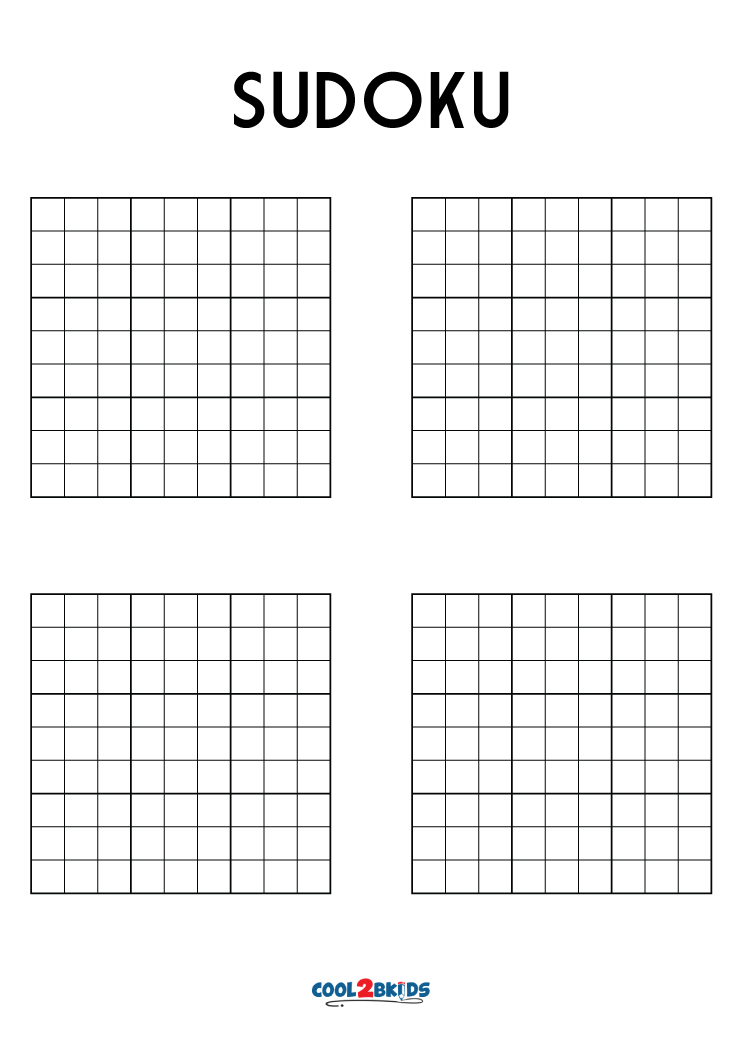 Free Printable Blank Sudoku Puzzles