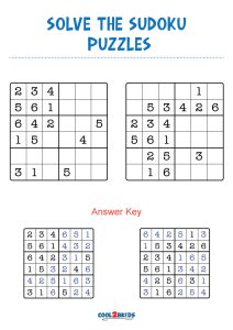 Sudoku 6x6 online worksheet